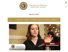 Tablet Screenshot of amarillodentalassistantschool.com